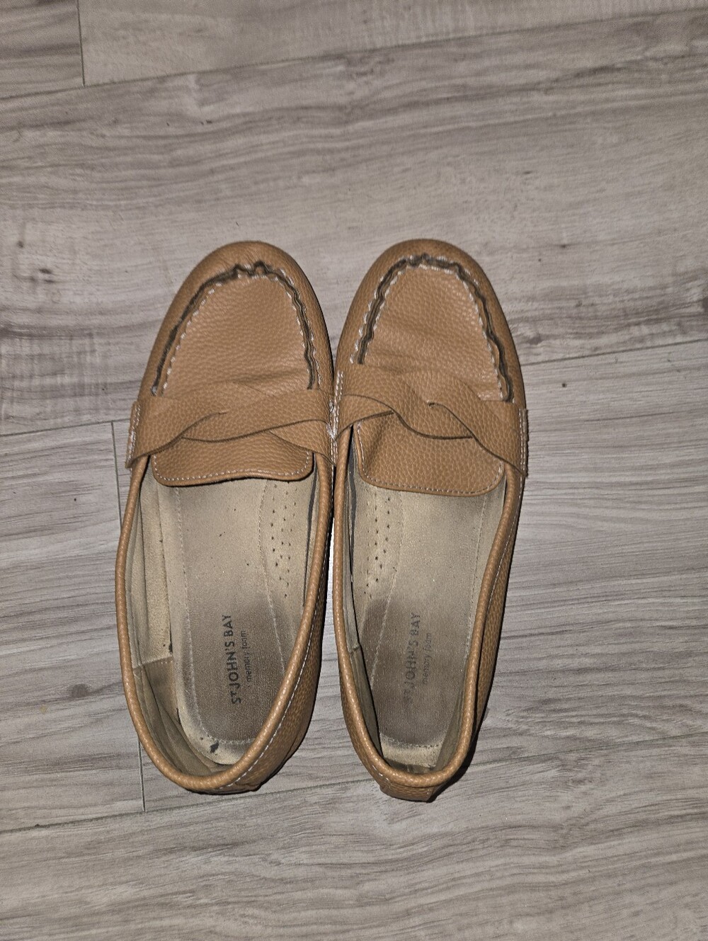 Women's Brown House leather  Slippers, well Worn